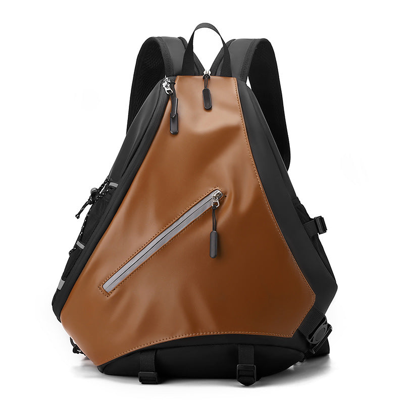 Unique Triangular Design Sling Backpack Bowlift