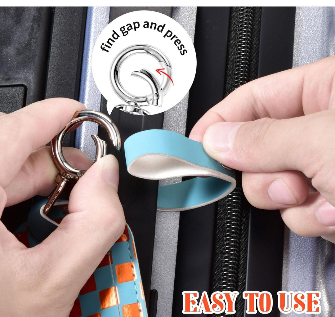 holographic woven luggage and passport ID tag with detachable keyring strap Bowlift