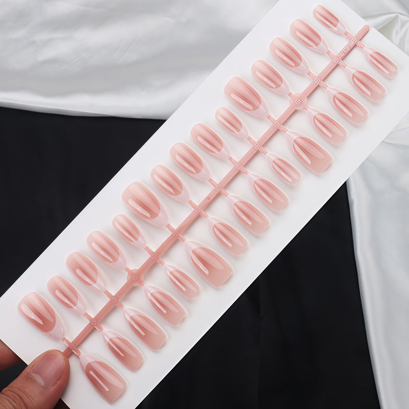 Elegant French Tip Press-On Nails Bowlift 1789388962
