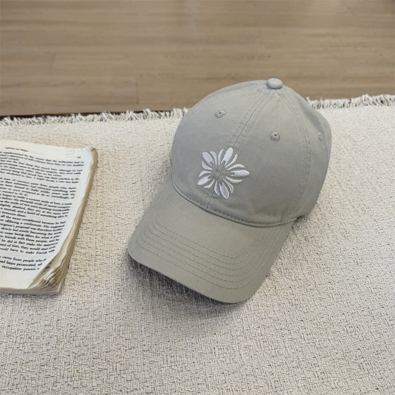 Women's Floral Embroidered Baseball Cap Bowlift