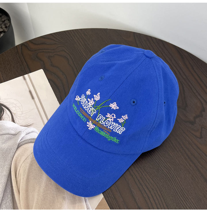 Embroidered Floral Baseball Cap