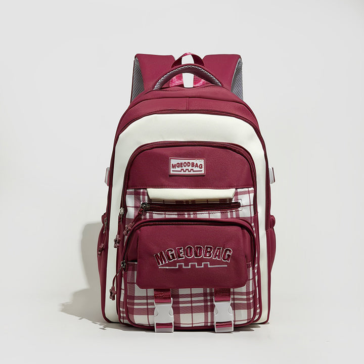 Versatile Plaid Travel Backpack Bowlift