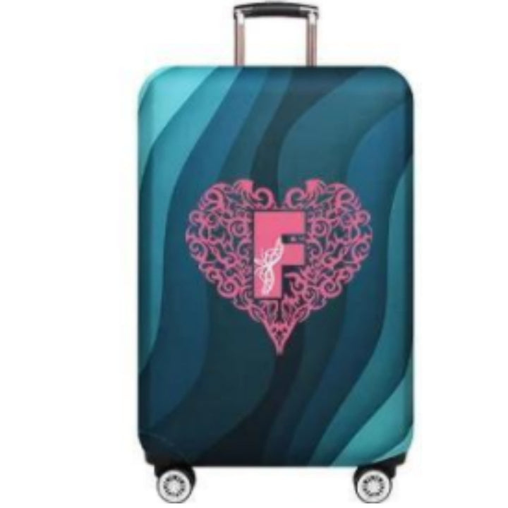 Women's Hard Shell Suitcase with Playful Heart Design Bowlift