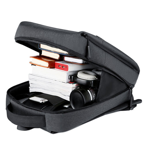 Laptop backpack with futuristic design and integrated storage Bowlift