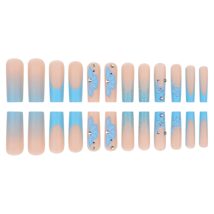 Decorative Floral Acrylic Press-On Nails Bowlift 1789085963
