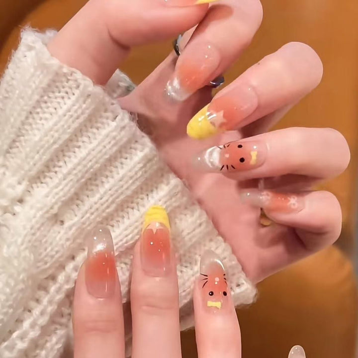 Floral Art Press-On Nail Set Bowlift