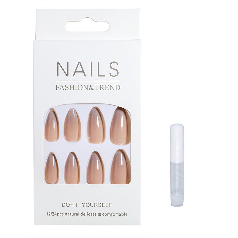Natural Effect Press-On Nail Set Bowlift