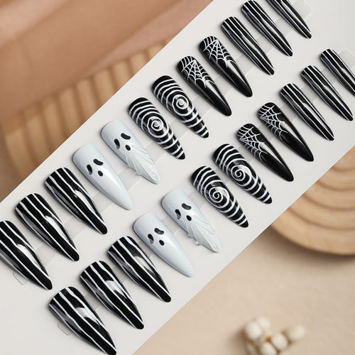 Creative nail art set with spooky designs Bowlift