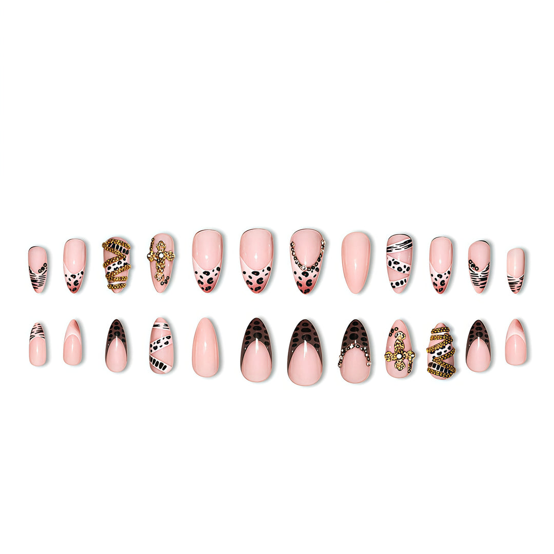 Artistic Stiletto Nail Enhancements with 3D Accents Bowlift