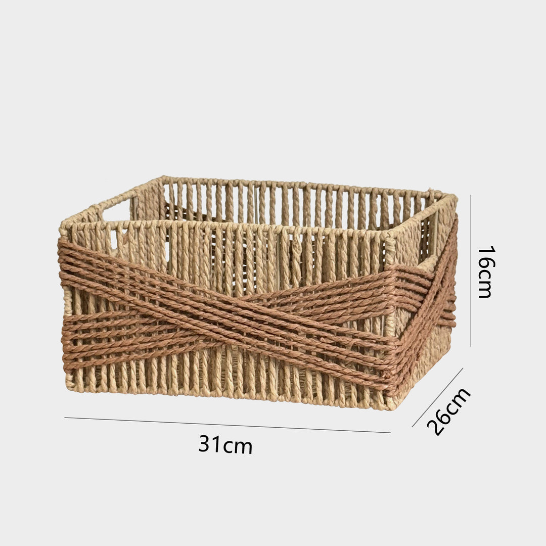 Handcrafted storage basket with decorative weave Bowlift