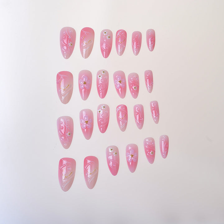 Floral-Embellished Press-On Nail Kit Bowlift