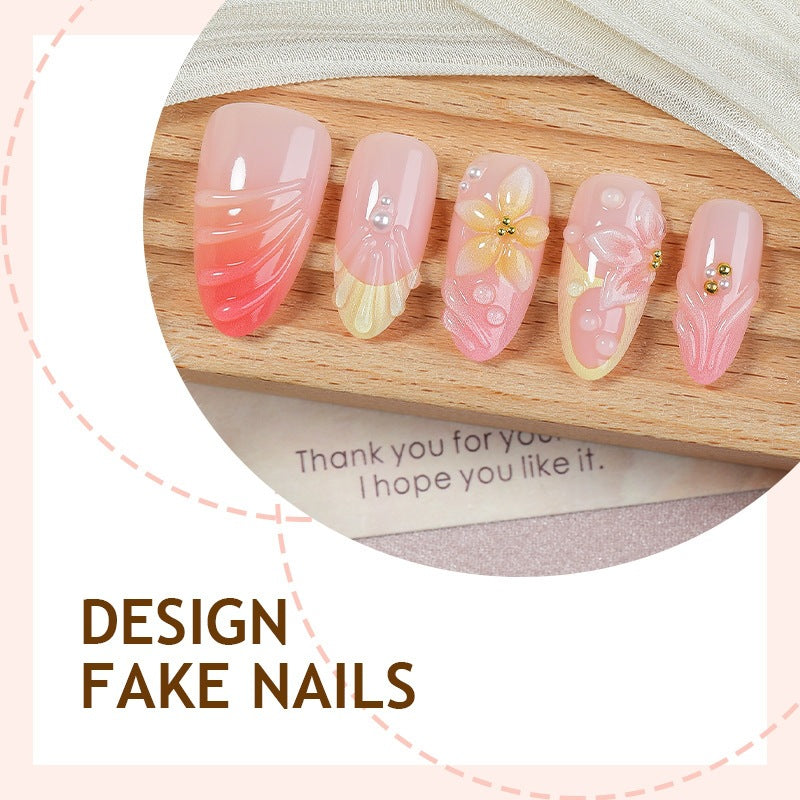 Creative nail art set with delicate flower and decorative elements Bowlift