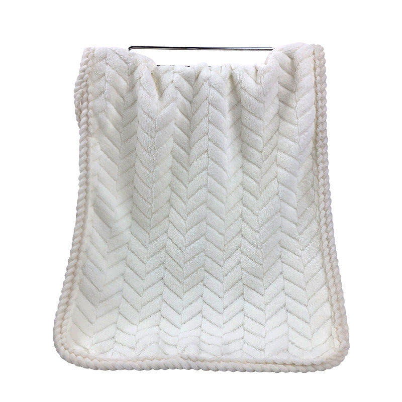 Cozy Terry Bath Blanket with Modern Zigzag Pattern Bowlift