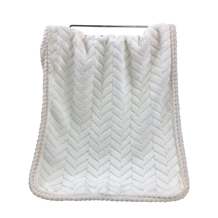 Cozy Terry Bath Blanket with Modern Zigzag Pattern Bowlift