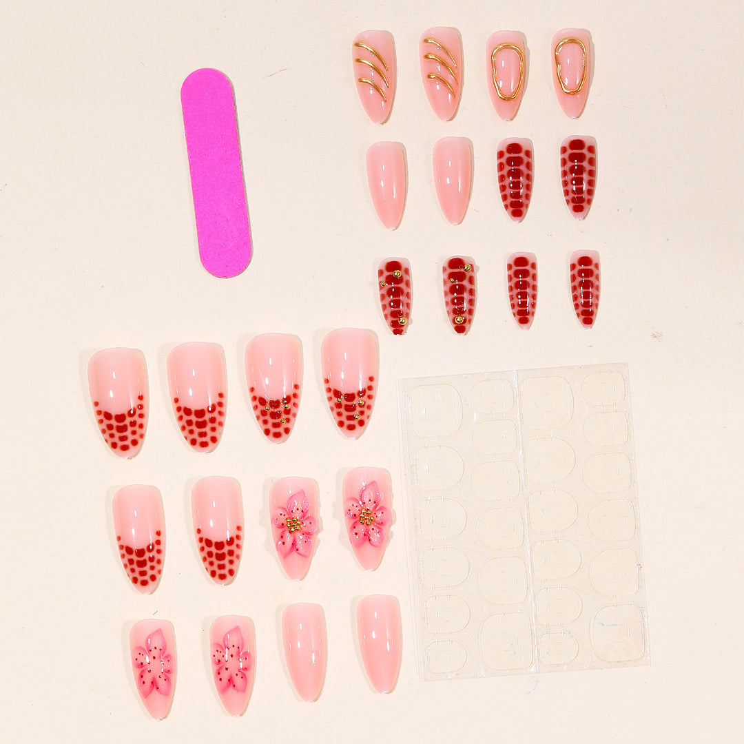 Glamorous Floral Nail Art Set Bowlift