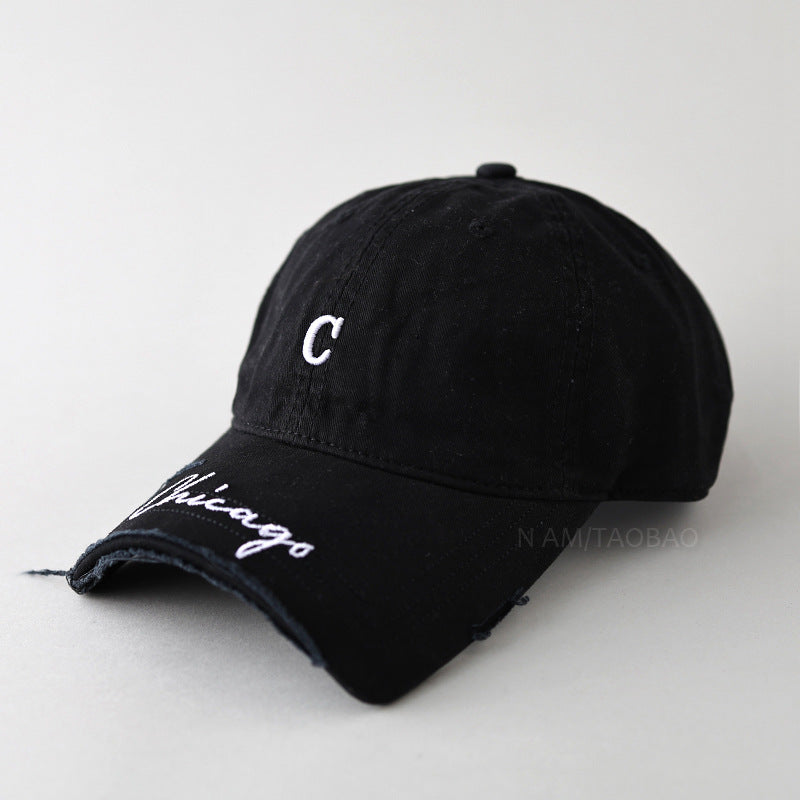 Men's Casual Distressed Baseball Cap Bowlift
