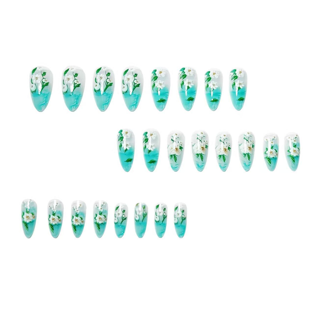 Elegant Artificial Nails in Floral Design Bowlift