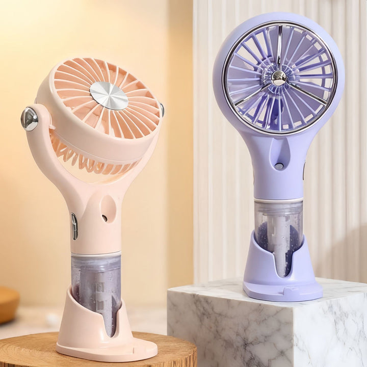 Ladies portable spray fan with ergonomic design and USB connection Bowlift
