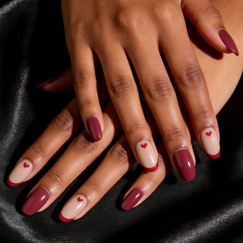 Creative Heart-Design Press-On Nails Bowlift