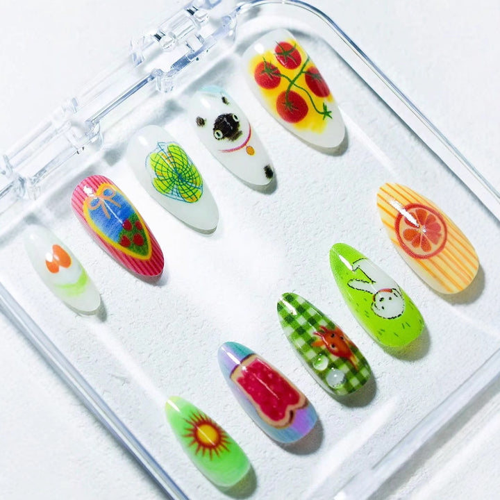 Artistic Themed Press-On Nail Set Bowlift