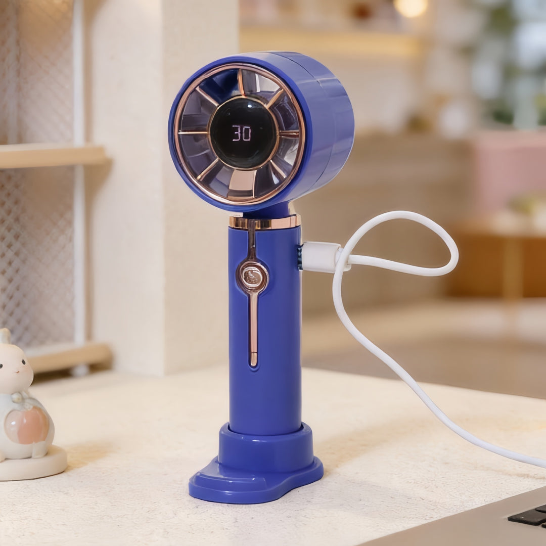 Ladies portable mini hand fan with USB charging function and ergonomic design Bowlift