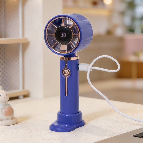 Women's portable USB hand fan with variable speed control Bowlift