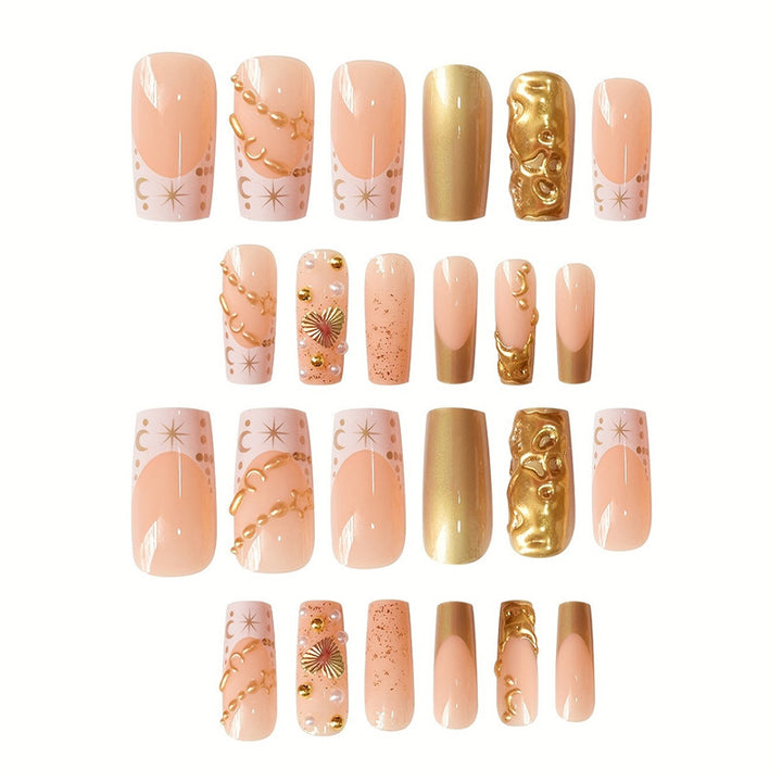 Decorative Gold Embellished Nail Art Kit Bowlift