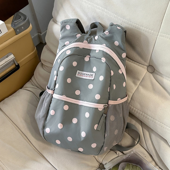 Lightweight Polka Dot Backpack