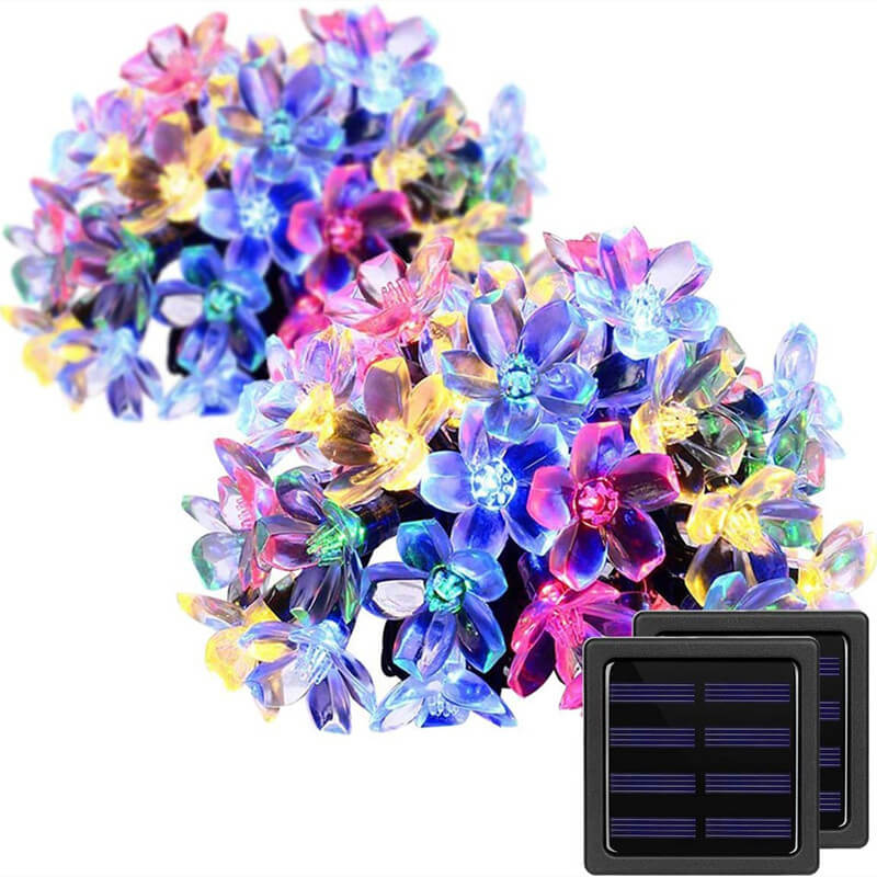 BowLift | LED Solar Sakura String Lights Waterproof Outdoor Fairy Flower Lights