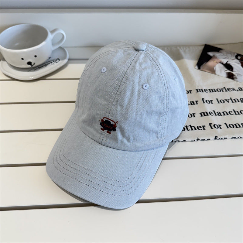 Women's Embroidered Cartoon-Themed Baseball Cap Bowlift