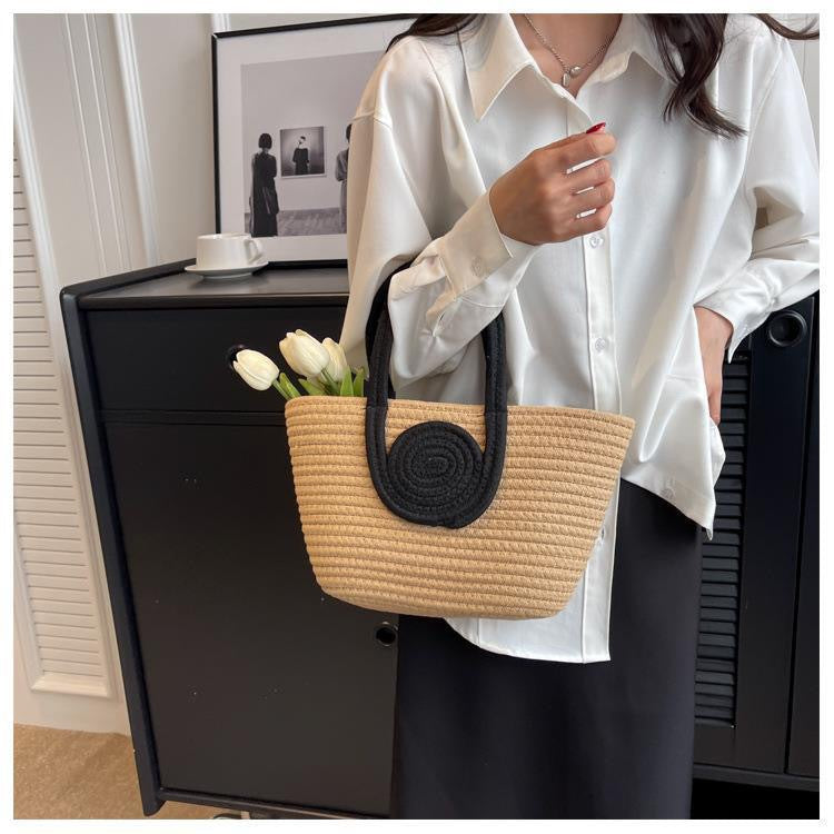 Handmade basket bag with innovative handle Bowlift