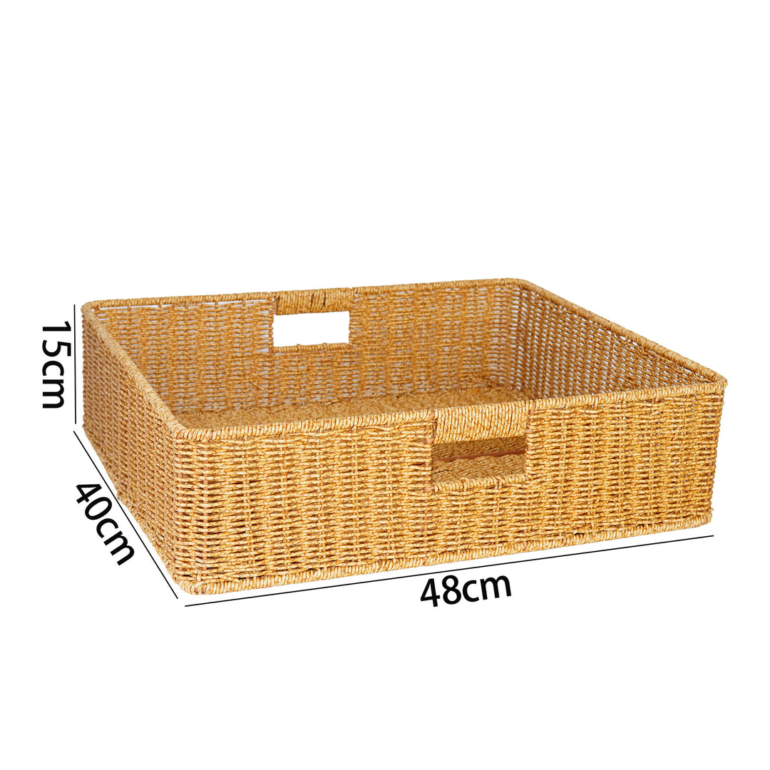 Handcrafted Natural Wicker Storage Basket Bowlift