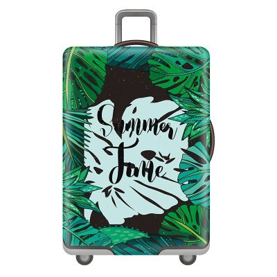 Tropical Leaf Print Hard Shell Luggage Bowlift