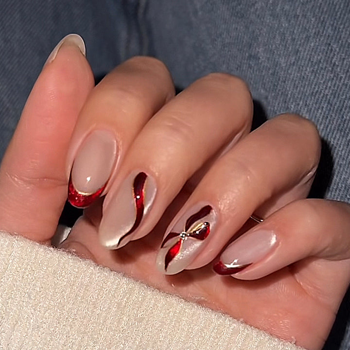 Elegant Expression Press-On Nail Art Set Bowlift