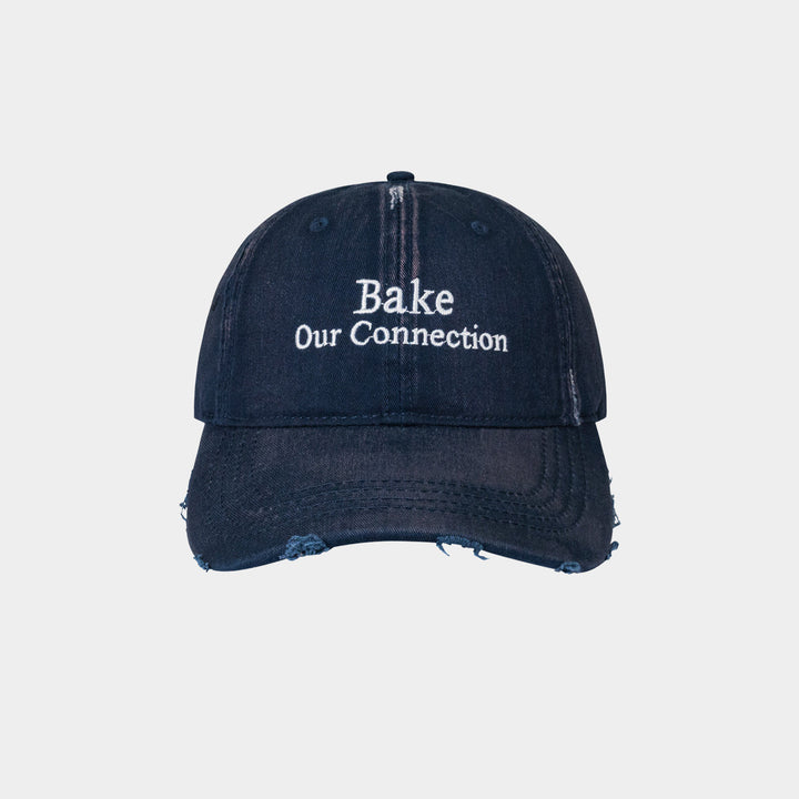 Playful Distressed Embroidered Baseball Cap