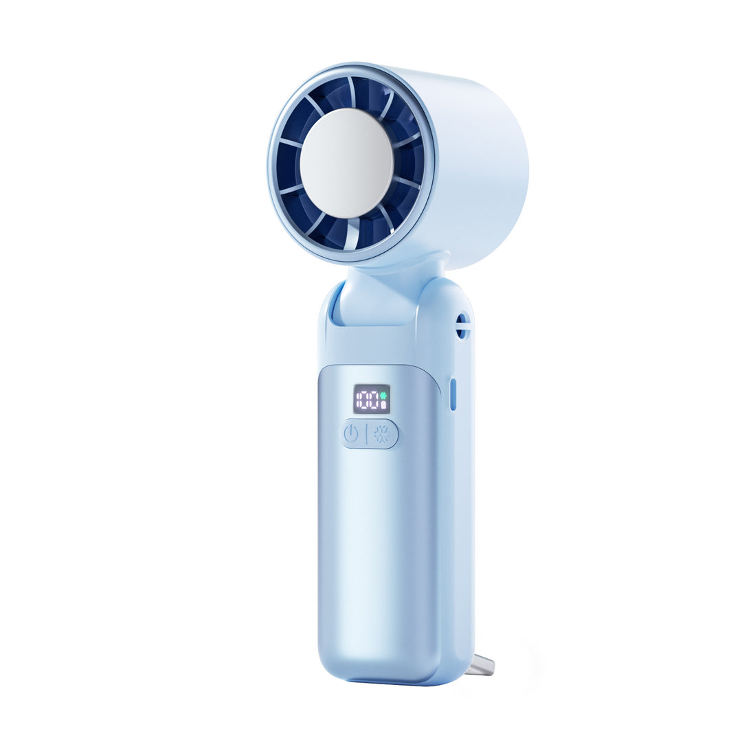 Women's compact USB handheld fan with LCD display Bowlift