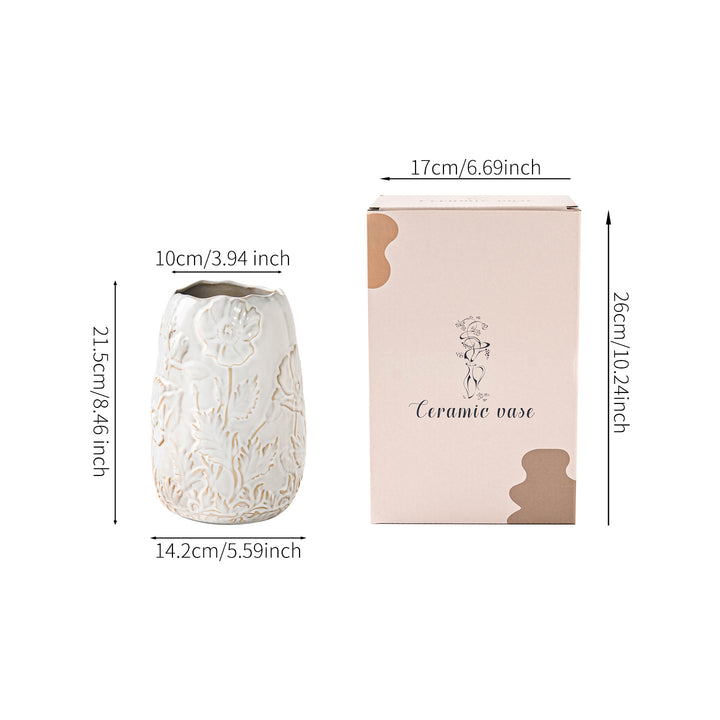 Ceramic Profiled Flower Table Vase