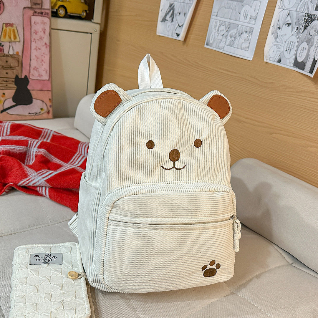 Backpack with Cute Bear Design and Practical Compartments Bowlift
