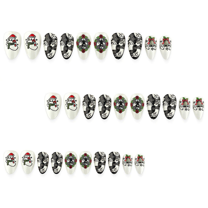 Artificial nails with Christmas design Bowlift