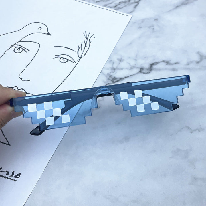 Geometric Pixelated Frame Sunglasses Bowlift