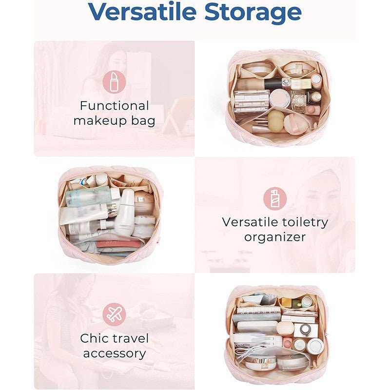 Women's cosmetic bag with multi-level storage Bowlift