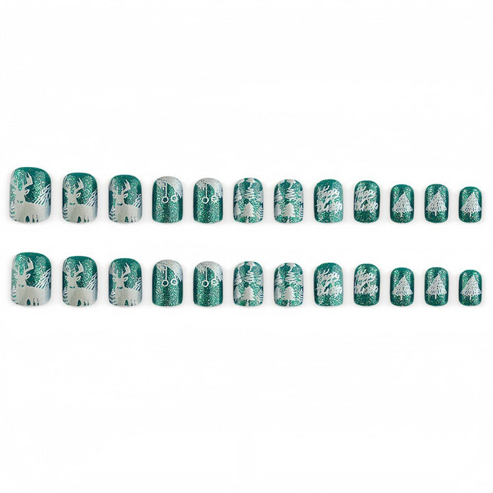 Winter artificial nails with festive motif Bowlift