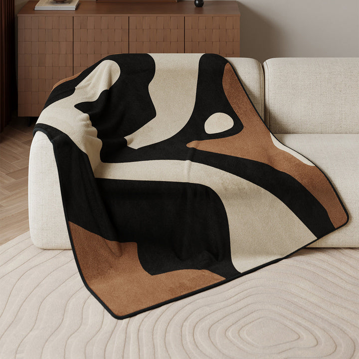Modern Geometric Fleece Throw Blanket