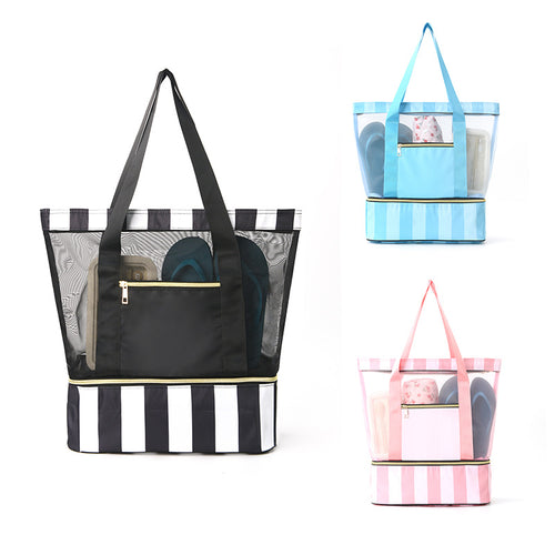Beach bag with see-through design and large storage Bowlift