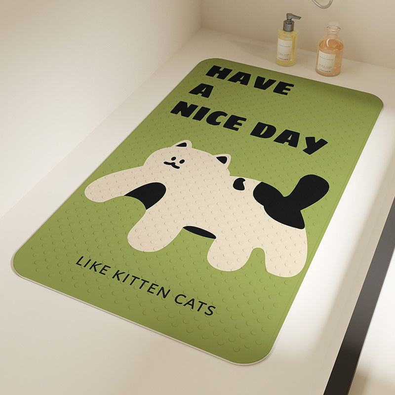 Cute Cat-Themed Bath Mat Bowlift