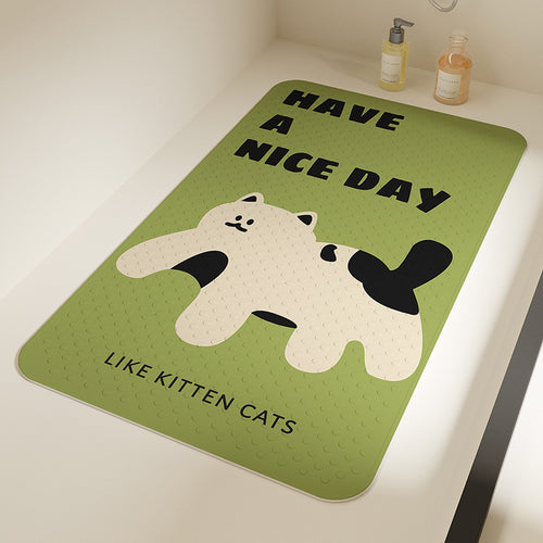 Cute Cat-Themed Bath Mat Bowlift