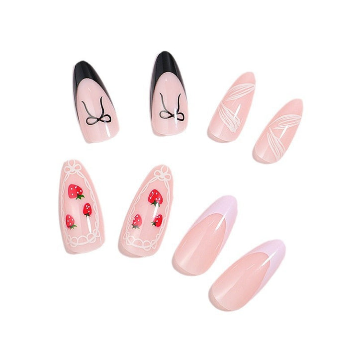 Artistic Press-On Nail Set Bowlift