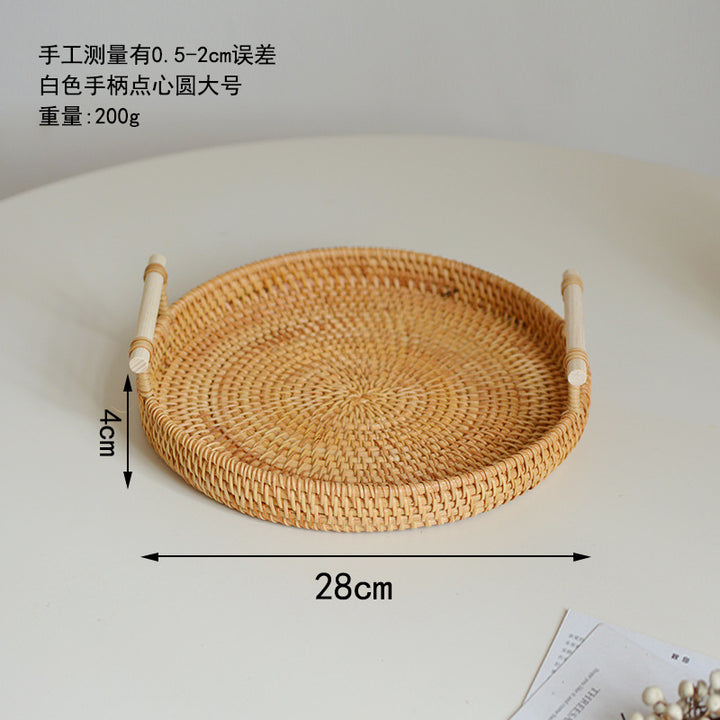 Ladies' round serving platter made from handcrafted natural material Bowlift