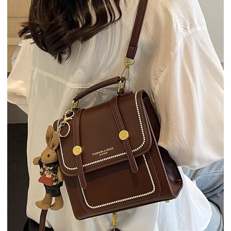 Vintage-Inspired Structured Satchel Bag Bowlift
