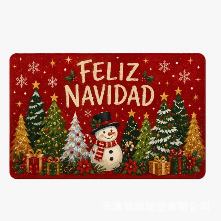 Festive Christmas-Themed Door Mat Bowlift